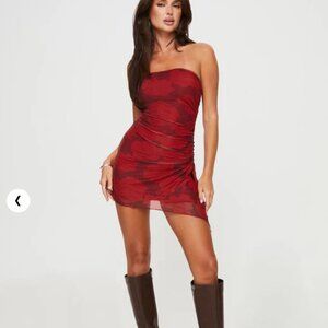 Donelli mini dress burgundy / red floral
